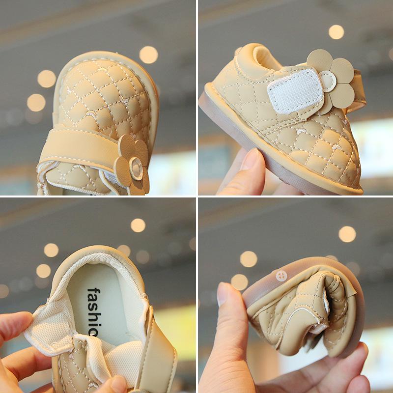 Infant Soft Sole Princess Squeaky Walking Shoes - Spring & Autumn Velcro Baby Girls' Shoes