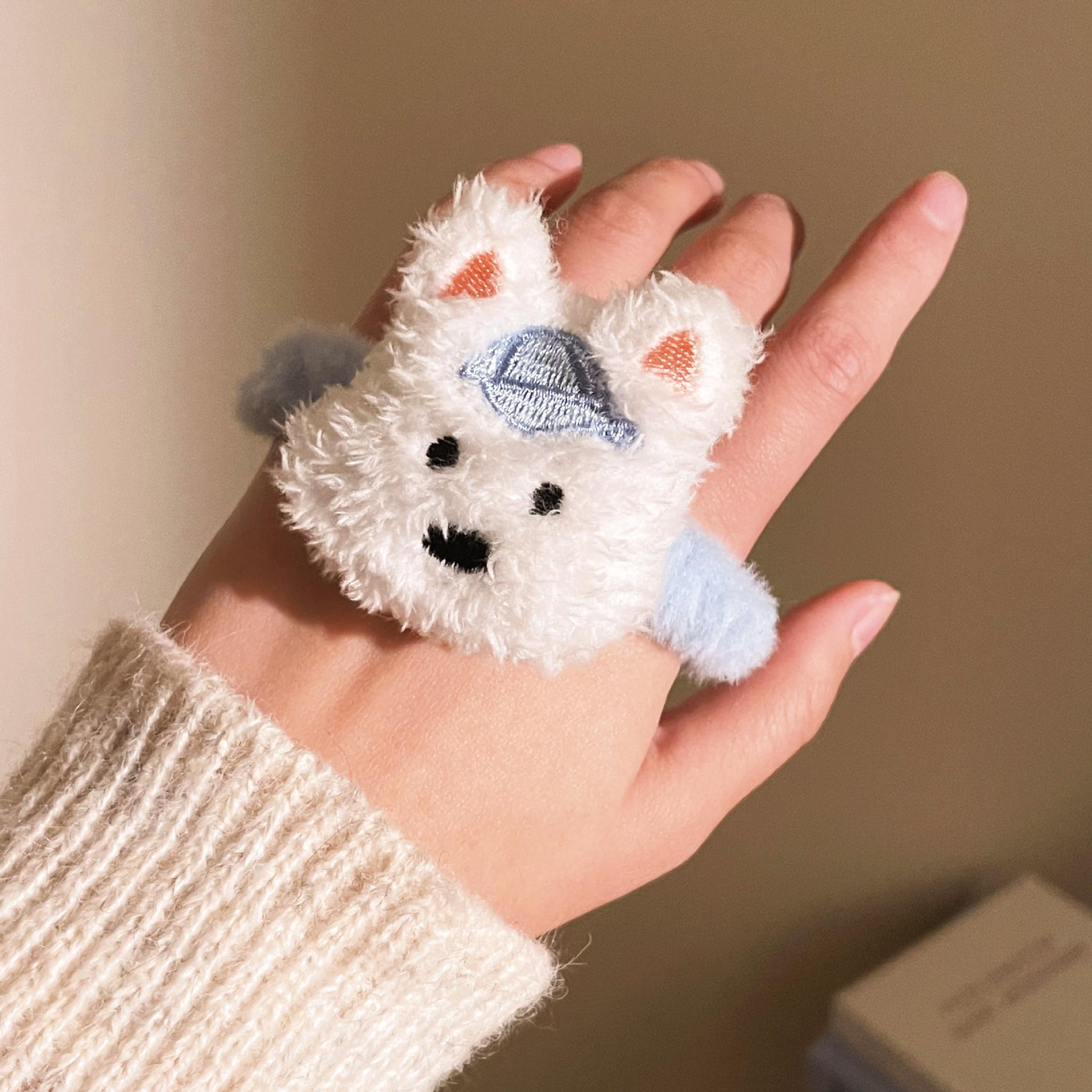 Cute Teddy Bear Plush Hair Claw Clip for Women 10cm