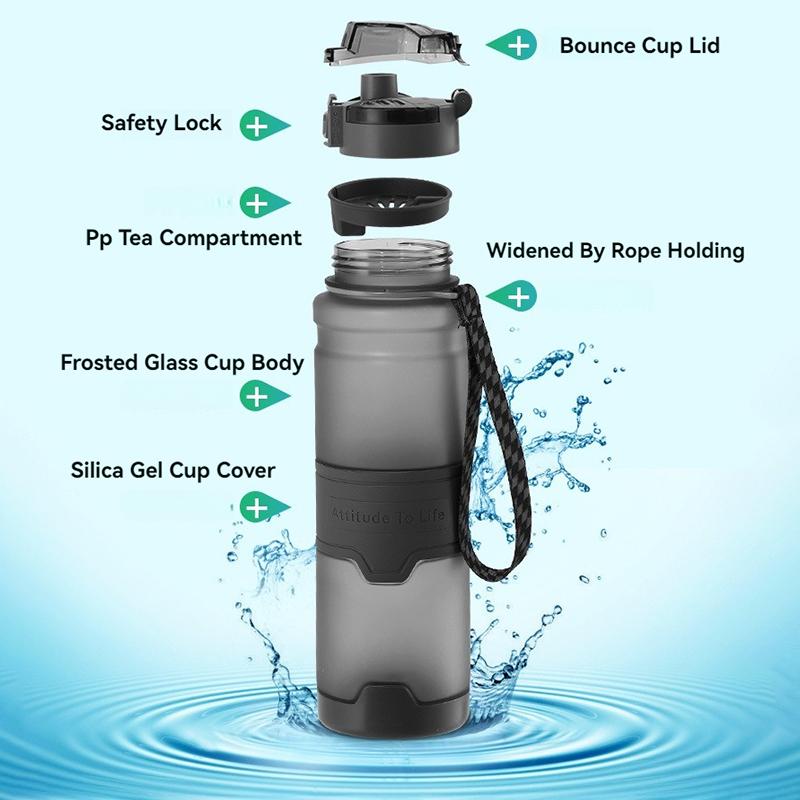 1000/700ML Athletic Water Bottle Spacious Drink Bottle for Outdoor Use Athletic Travel Lightweight Leak-proof Plastic Cup Drinkware