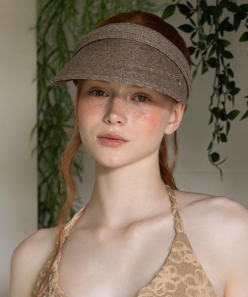 Tatiana Sunny Natural Raffia Hairband Sun Visor Ht8176 Natural Gray