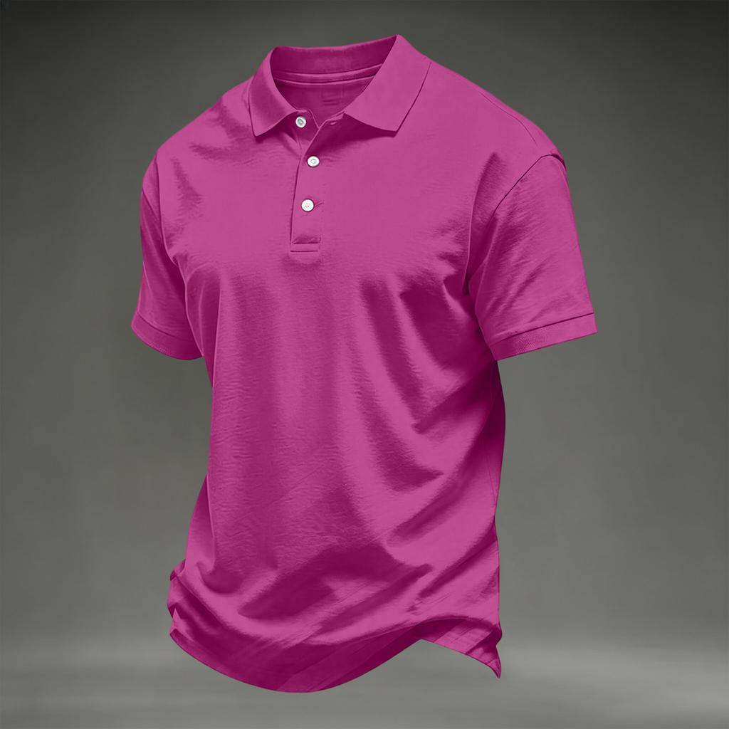 Men's Color Short Sleeve T-Shirt Casual Loose Fit Breathable Tee