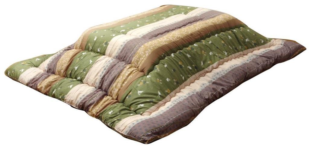 Ikehiko Kotatsu Futon Square Koyomi 205 x 205 m Green Japanese Thick Made in Japan Rabbit Pattern Approx. #5965019