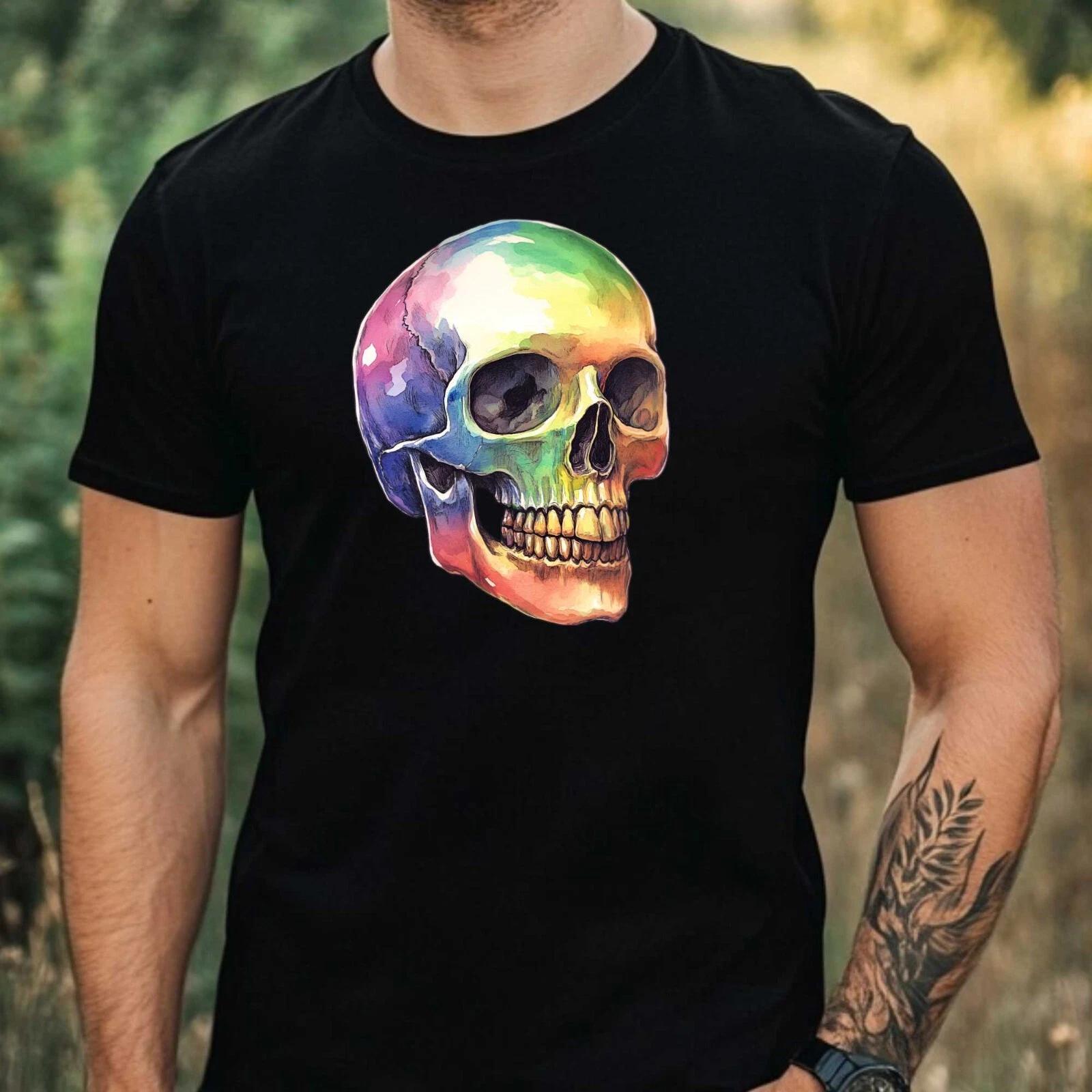 T-Shirt Herren Totenkopf Motiv Baumwolle Größe XS bis 5XL XXL