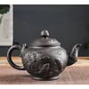 Large Capacity Yixing Purple Clay Tea Pot Hand-carved and Painted Lotus Teapot Household Tea Infuser Retro Tea Set 1000ml