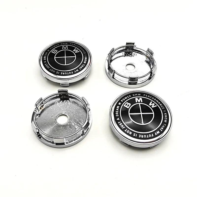 4PCS 56/60/68mm Car Hub Cap Decor Sticker Badge Wheel Center Covers Decal Auto Accessories For BMW M E36 E46 E60 E90 F10 E36 G20