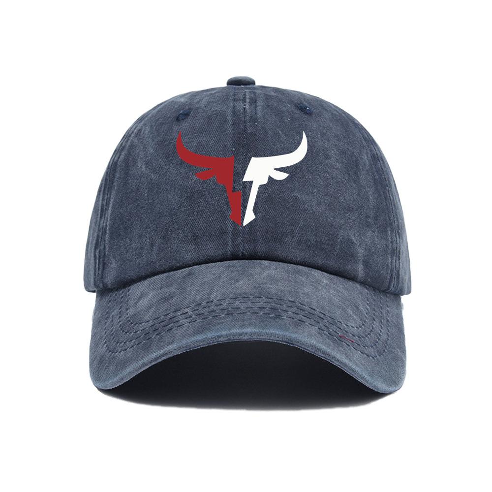 Bull Head Print Baseball Cap, Vintage Men's and Women's Duckbill Cap, Outdoor Travel, Sun Protection and Shading