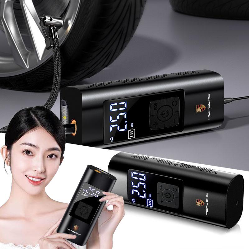1pc Portable Car Inflation Pump Charging Air Pump Tire Inflator For Porsche Boxster Cayenne Panamera Macan Cayman 911 918 996 917 991