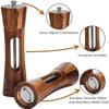 WXCOO Salt and Pepper Grinder Adjustable Ceramic Pepper Mills Manual Solid Wood Pepper Shakers Grinder for Kitchen Utensils