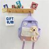 Spring Outing Children's Schoolbag Toddler Super Light Garden Girls Girls Go Out Backpack Cute Backpack with Bear Puppet