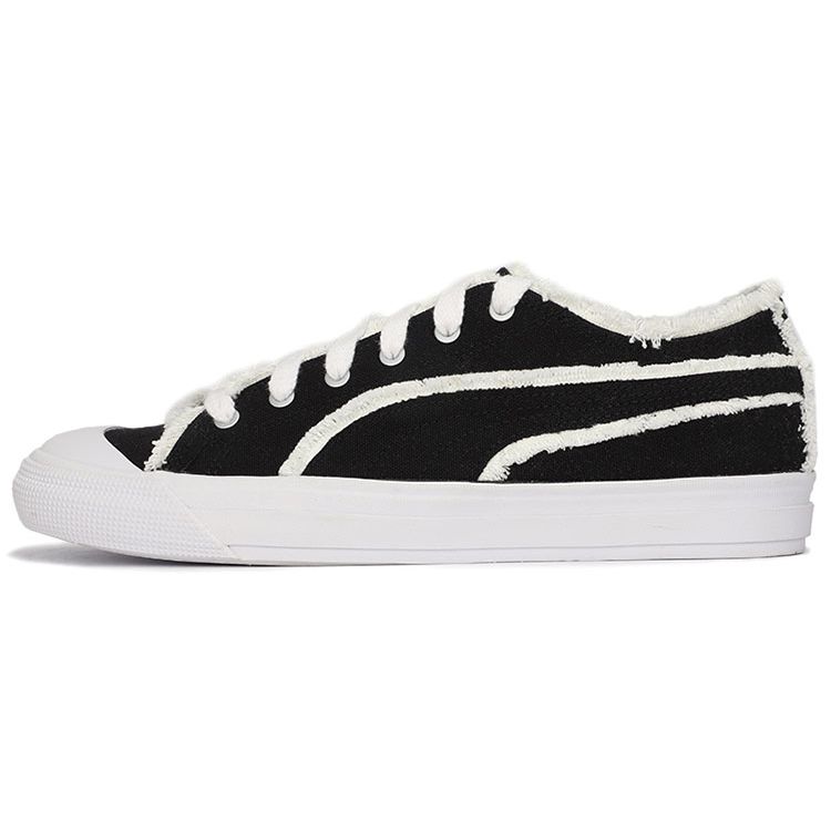 

Puma Capri Raw Cut Low Top Sneakers Unisex Sneakers Black White 381586-02 35.5
