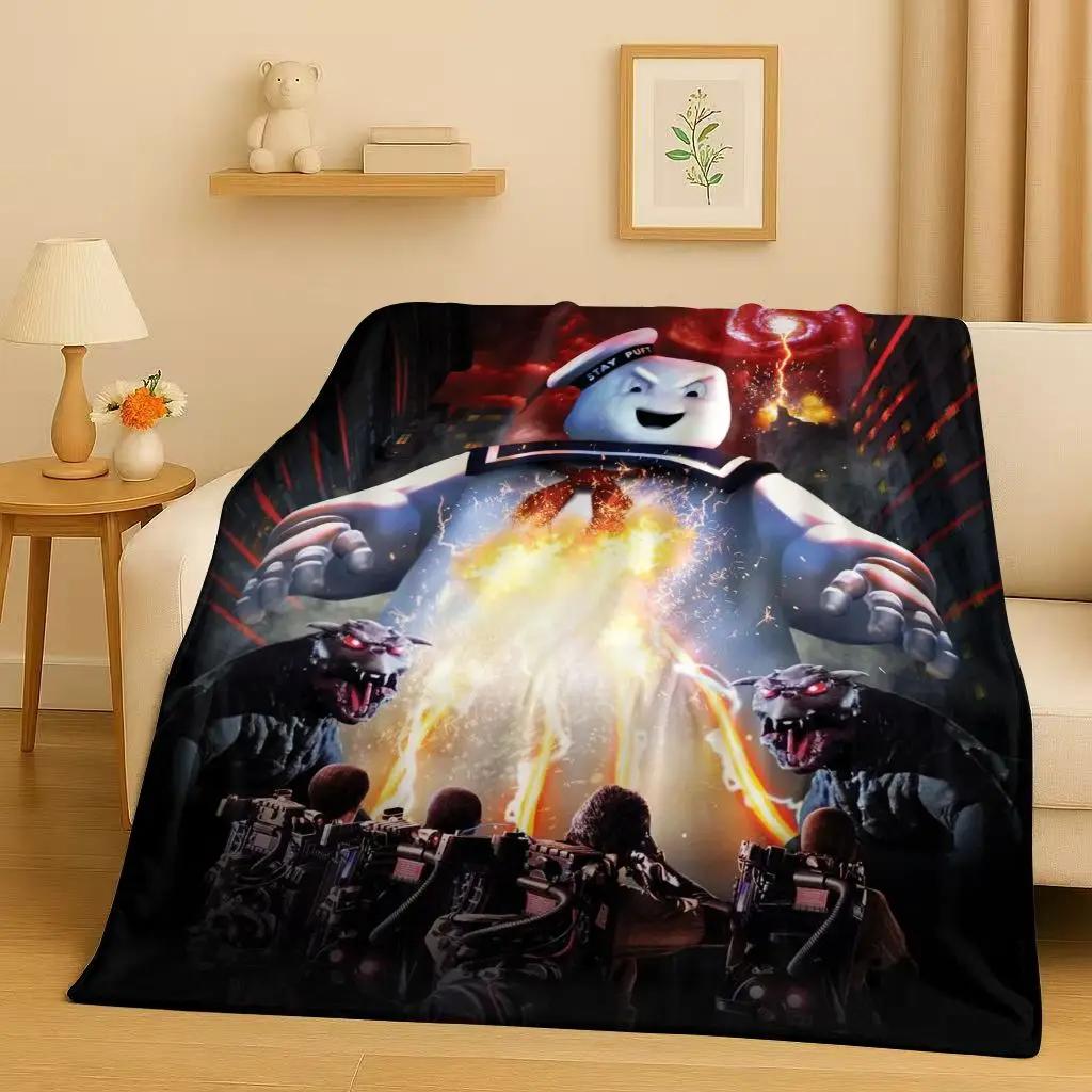 3D Horrorfilm G-Ghostbusters Cartoon Flanelldecke, Ultraweiche Warme Plüschdecke für Zuhause Schlafzimmer Bett Sofa Abdeckung Büro Kinder
