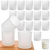 3world Candle Holder Mold, Glass, for Aroma Candles, Soy Candles, Tealight Candles, SW2639 (Frosted Glass Only) (Commercial Pack of 20)