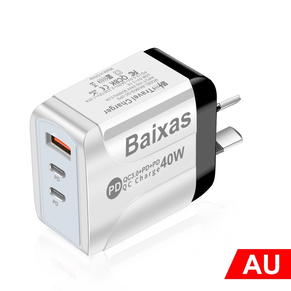 Universal Power Adapter: Compatible with EU, US, UK, AU Standards - Original Charger with 1U + 2PD Ports.