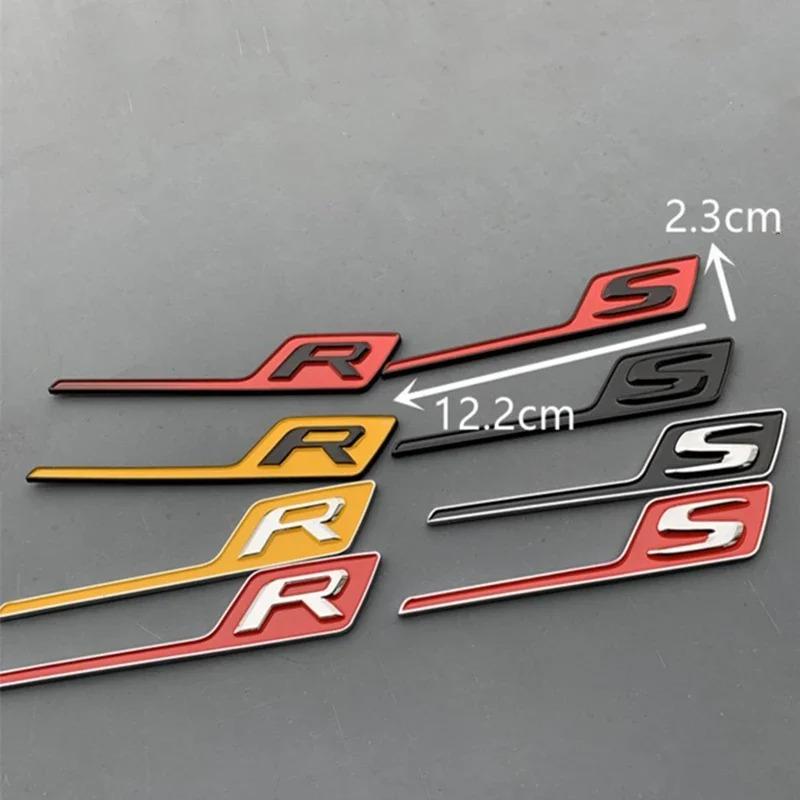 1Pc Car Styling New Long S R Letter Trunk Emblem Logo Badge Sticker For GTR GTS C63S E63S GLC63S GLE63S