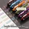 6Colors/Set Acrylic Painting Colored Gel Pen Press Type Drawing Colored Pen  Gift