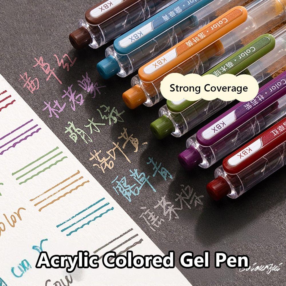 6Colors/Set Acrylic Painting Colored Gel Pen Press Type Drawing Colored Pen Gift