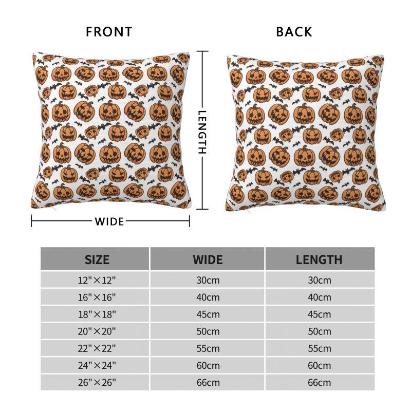 Custom Halloween Horror Pumpkin Harvest Pillowcase Chair Cushion Cover Square Pillowcase