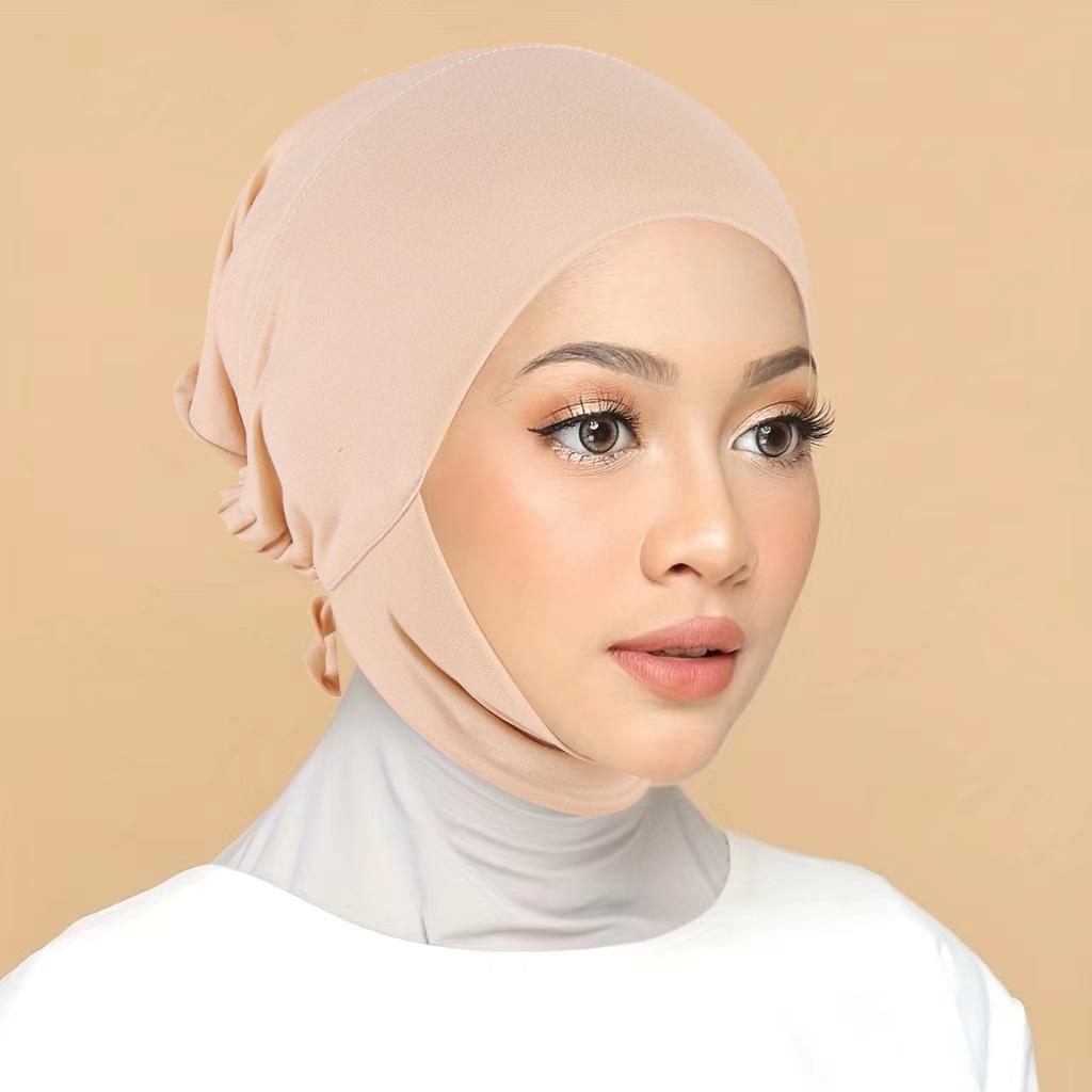 Muslim Inner Cap Hijab For Women Solid Underscarf Hijab Undercap Scarf Turban Hat Islamic Hijabs Ready To Wear Headcover