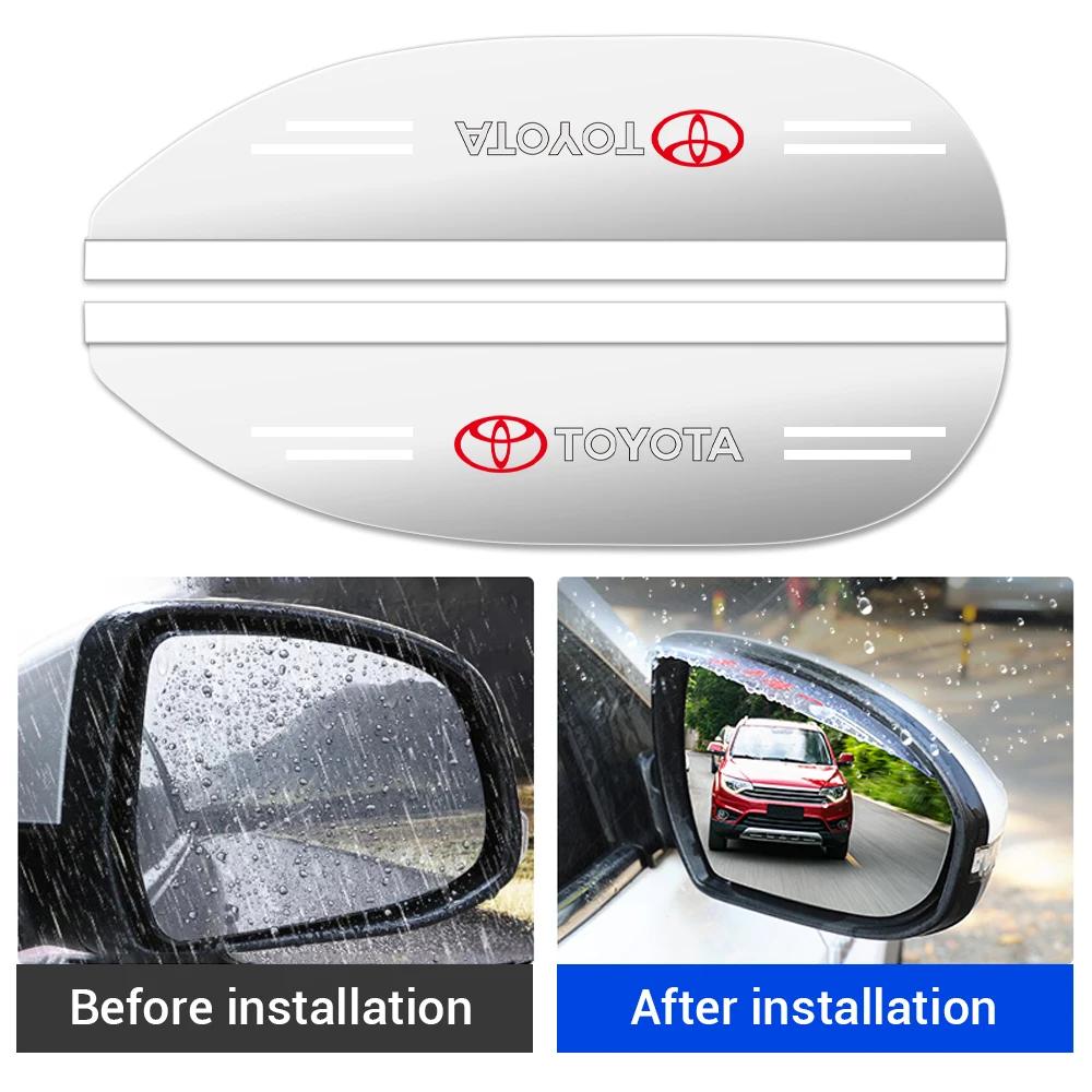 Bil Bakspeil Sidepeil Regnbrett Øyenbryn Beskyttelse Solskjerm For Toyota C-hr Prado Rav4 Yaris Hilux Prius Avensis Corolla Camry