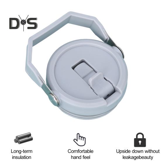 Náhradní víčko na 30oz tumbler s výklopnou slámkou, prachotěsnou zátkou, gumovým kroužkem odolným proti rozlití, slámkou, opakovaně použitelným víčkem na kelímek