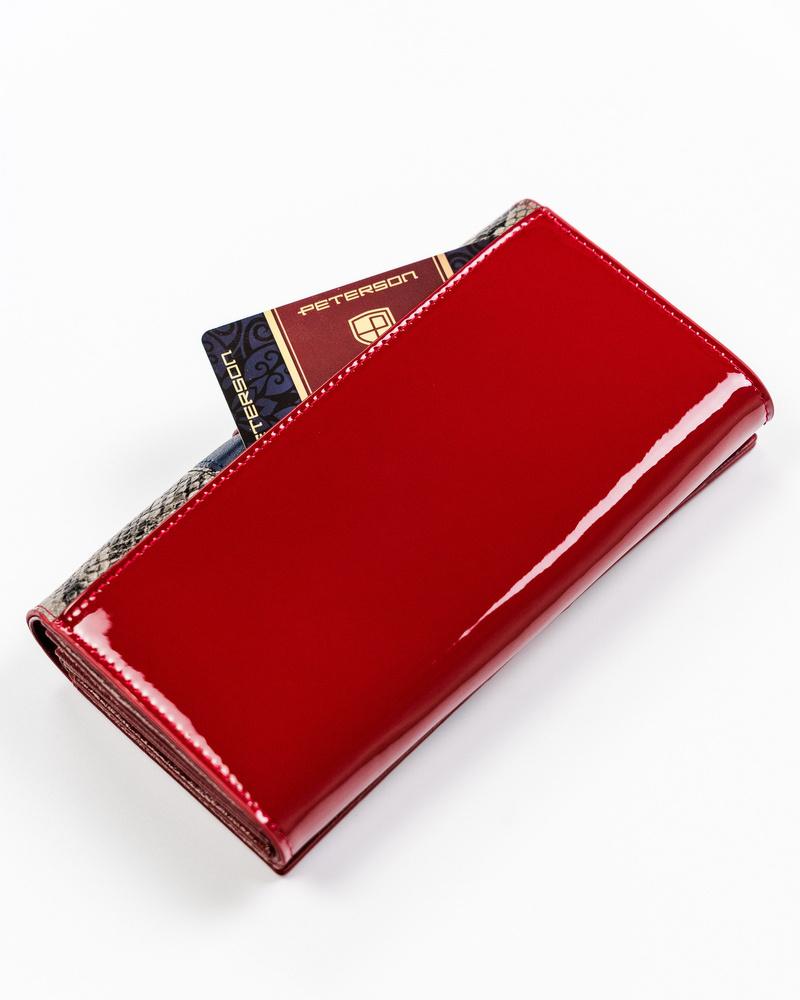 Women's Leather Wallet with Snake Print - Peterson