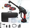 Lavadora de Alta Pressão Portátil 21V com Bateria, Limpador de Potência Portátil 30 Bar para Carro, Jardim, Cerca, Janelas e Animais de Estimação