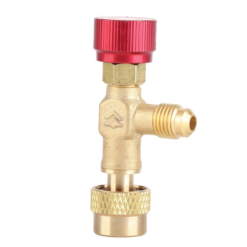 1/4''‑5/16'' Brass Control Valve for Refrigerant Charging Hose R410A Brass Control Valve Valve Control Valve