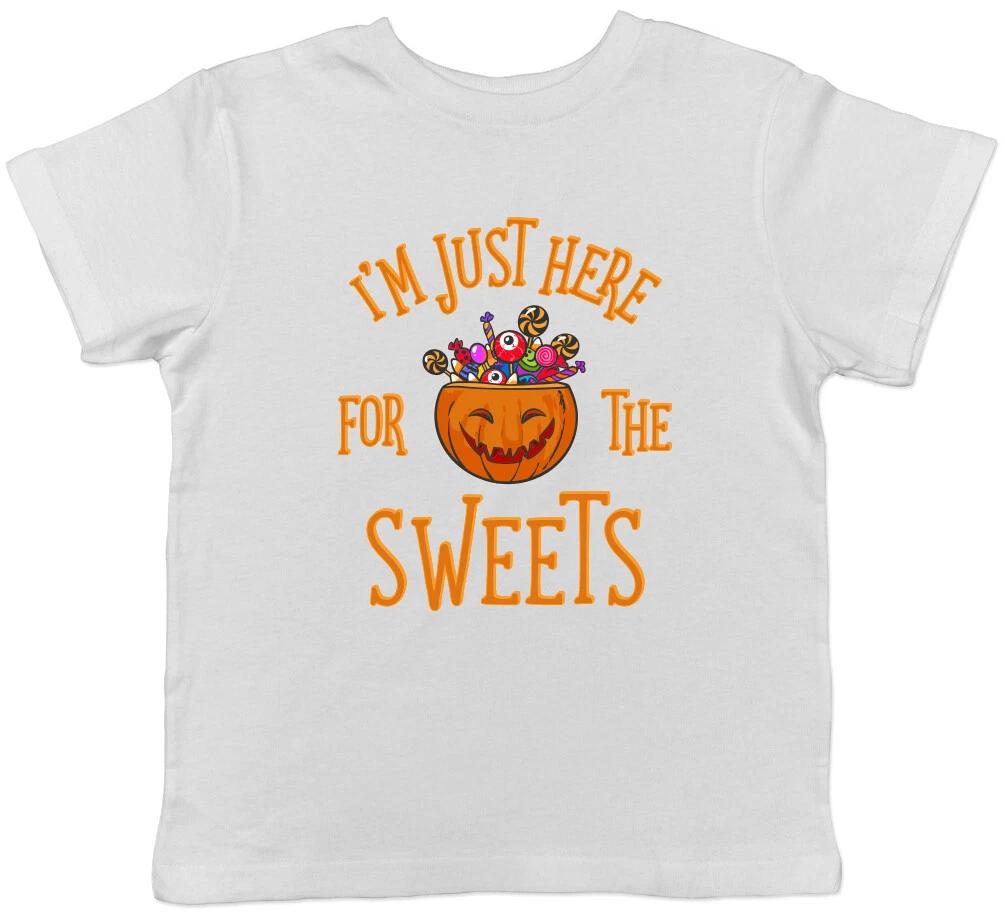 I m Just Here for the Sweets Halloween Boys Girls Kids Childrens T-Shirt 160