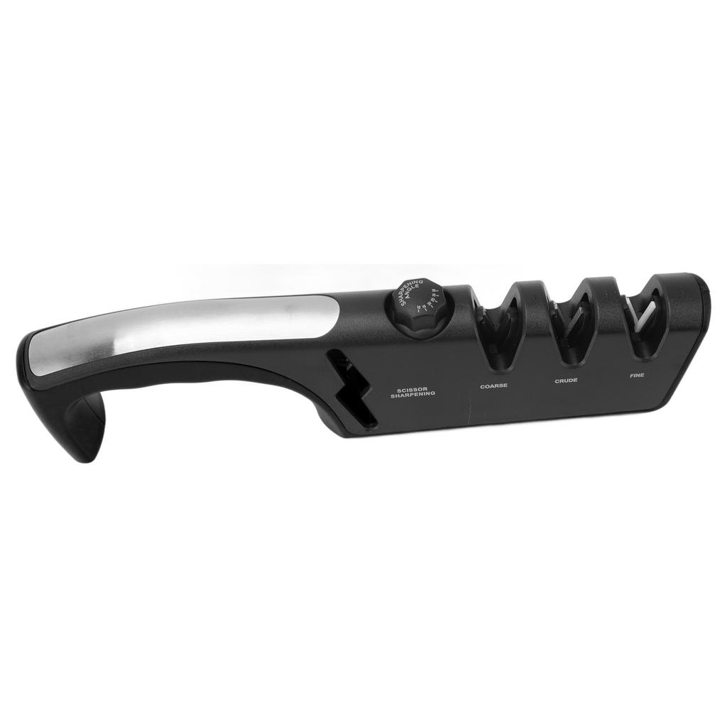 Knife Sharpener Diamond Black Ergonomic Multifunctional Adjustable 3 Stages Kitchen Tool