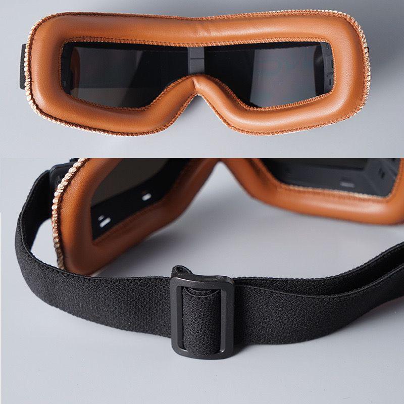 Retro Harley Motorcycle Windproof Riding Goggles and Helmet Glasses for Off-road
