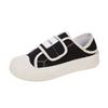 Canvas half slippers women's spring 2025 new thick-soled Velcro white shoes two wear one pedal casual board shoes