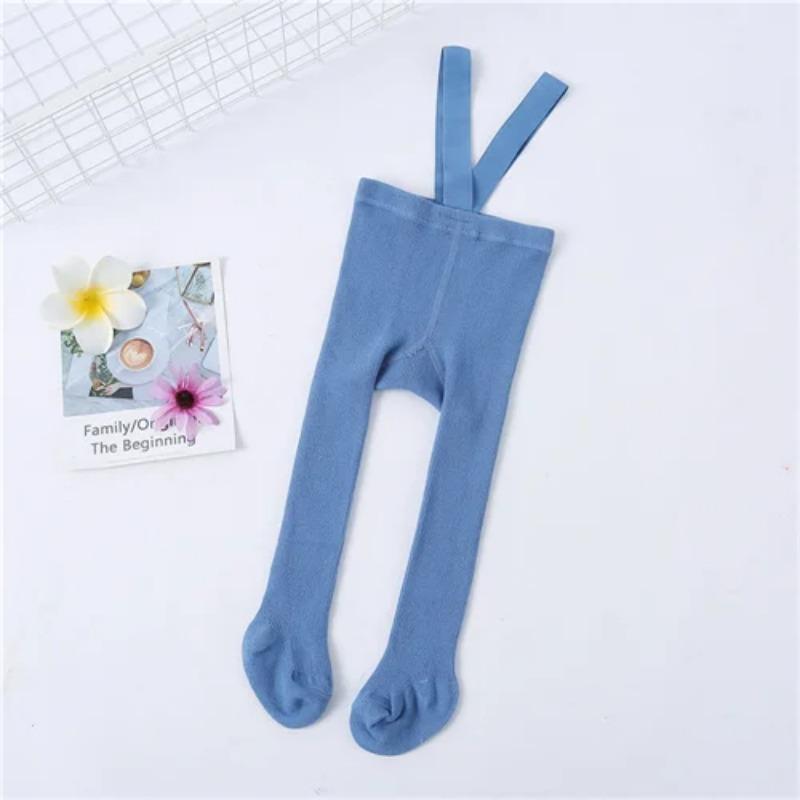 0-3Years Tights For Girls Solid Pantyhose Casual Tights for Boys with Shoulder Strap Knitted Legging Autumn Spring