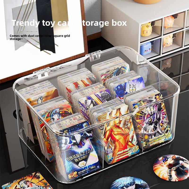 A Large-capacity, Multi-compartment Acrylic Transparent Card Display Box for Card Storage