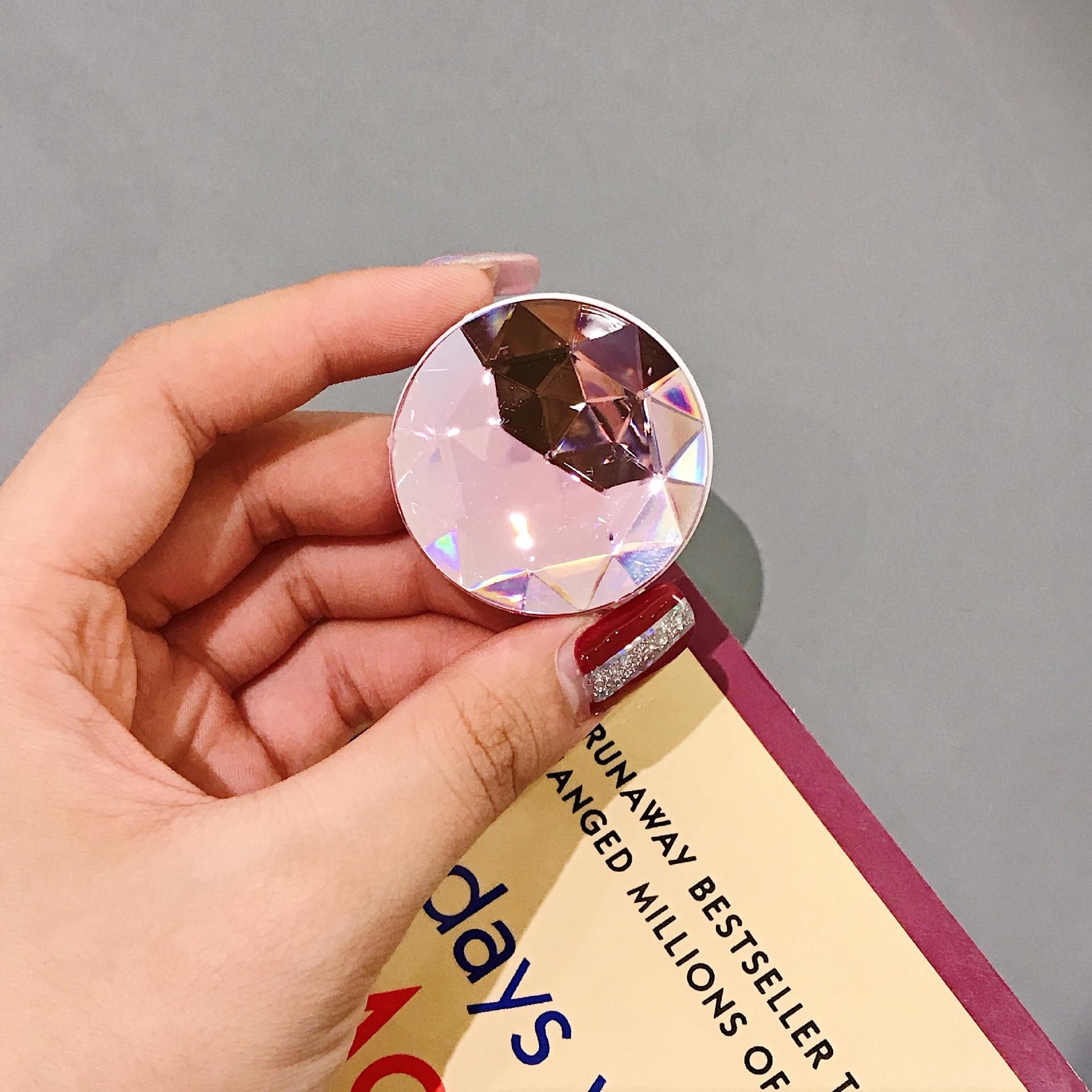 

Популярные красочные роскошные алмазные ручки для пальцев из АБС-пластика, подставка для колец, складной держатель, складные кронштейны для сотового телефона, крепление розовый