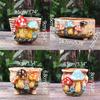 Mushroom Stoneware Succulent Flower Pot Living Room Decoration Planter Vintage Handicrafts Bonsai Pots Fairy Garden Personality