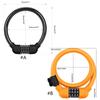 Bike Portable Code Lock Cable Anti Theft Security Resettable Combination Locks