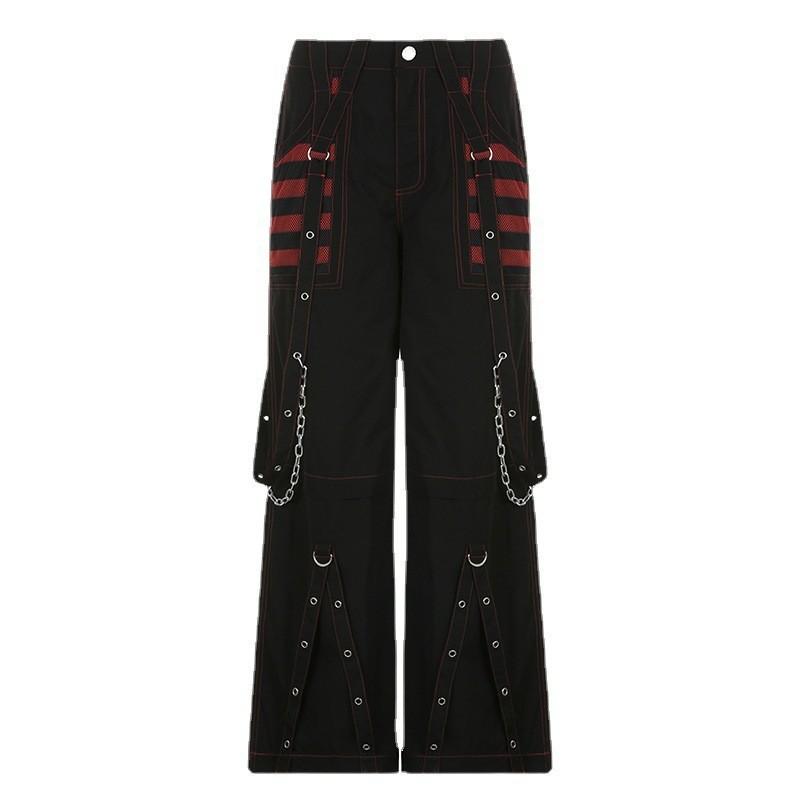 Dames Baggy Cargo Broek Y2K - Multi-Pocket Relaxed Fit - Fairy Grunge Alt Emo Streetwear