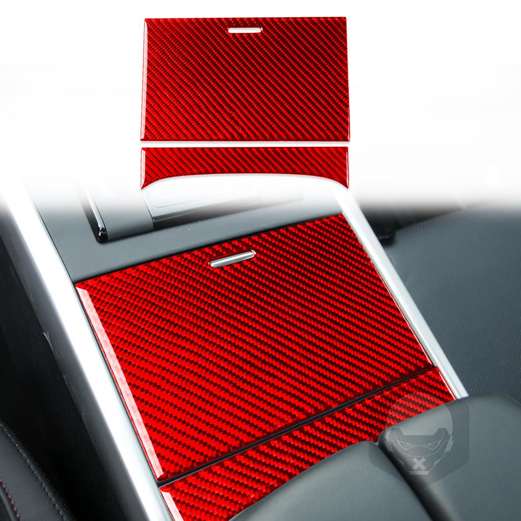 For Mazda CX-9 2010-2015 Carbon Fiber Cup Holder Panel Cover Trim Strips Car Interior Decoration Accessories Sticker