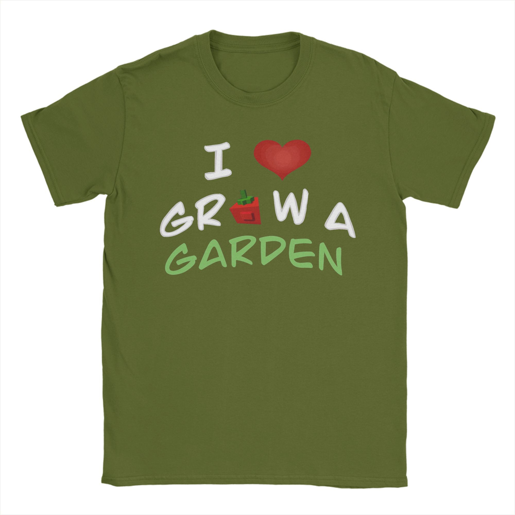 

I love Grow a garden T Shirt Men s Classic Pure Cotton T-Shirts Summer Breathable Trending Tees Print Plus Size Tops 4XL