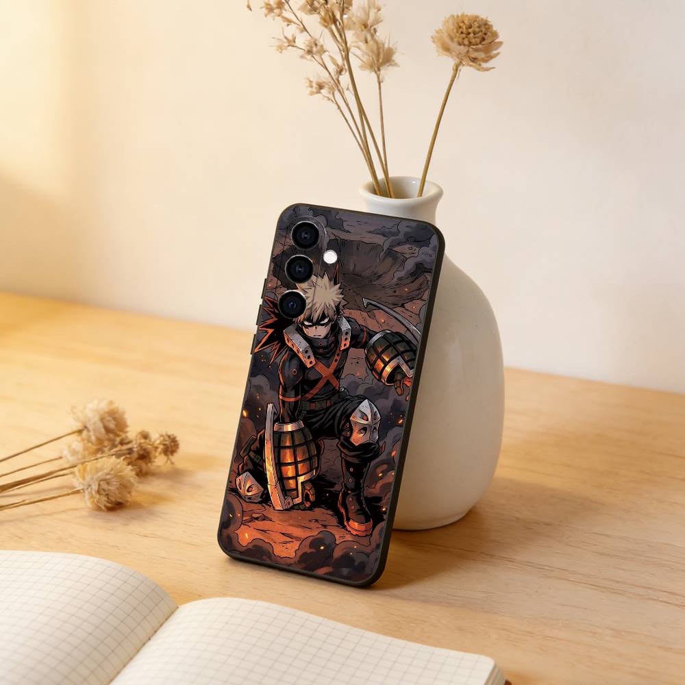 My Hero Academia Katsuki Bakugo Phone Case For Samsung Galaxy A73,A72,A71,A70,A53,A52,A51,Others Soft Black Cover