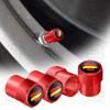 Creative 4Pcs Spain Flag Symbol Emblem Car Wheel Tire Air Valve Cap Stem Covers For Car Bicycle Motorcycle Universal Accessories