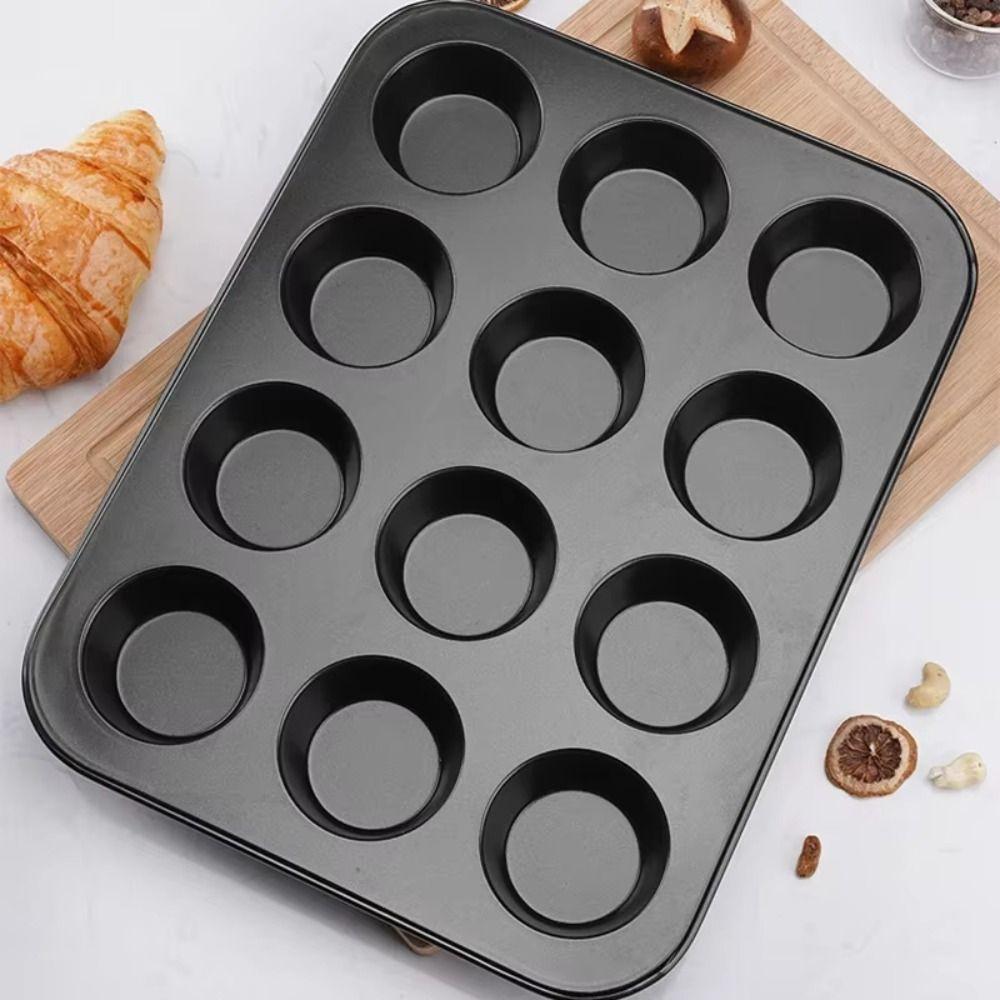 Non-Stick Cheesecake Pan 12/6 Grid Cupcake Mold Household Muffin Pan  Egg Tart