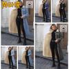 Jaquetas e casacos femininos vintage casual cor sólida estampa outono inverno manga comprida gola polo