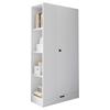 Wardrobe 70*40*170cm, Single-Door Design, with Shelves and Drawers, Pure White