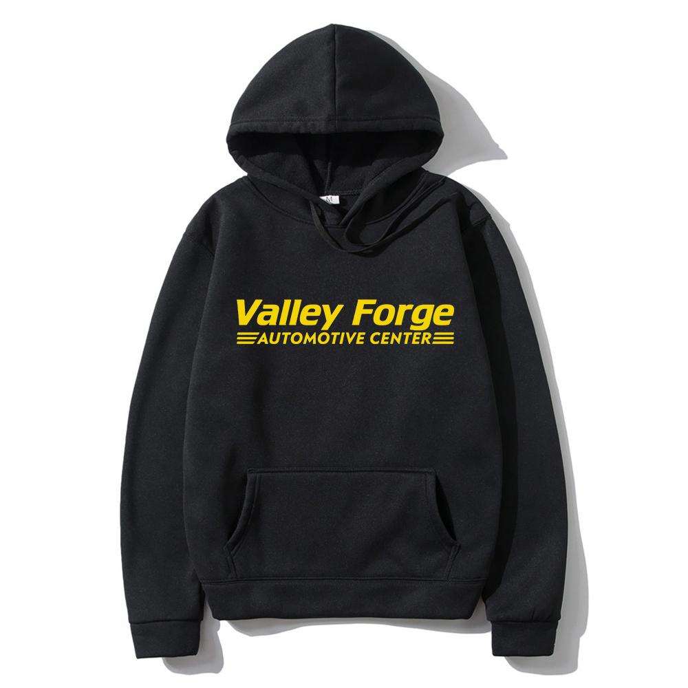 Sudadera con capucha y estampado de letras de la marca Valley Forge Automotive, de manga larga, cálida, ideal para el invierno, para mu