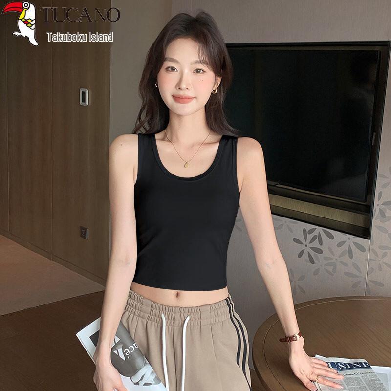 Women s Sleeveless Crop Cami Top L