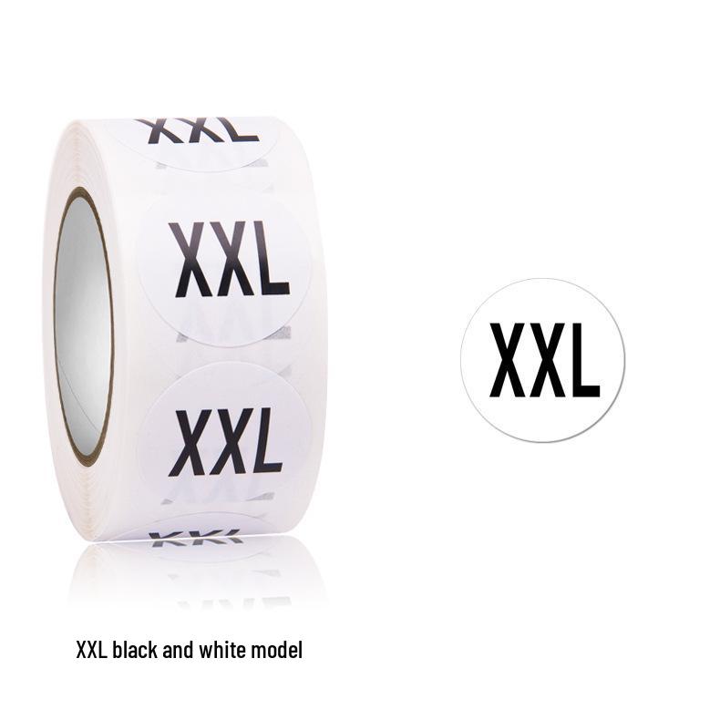 500 Self-Adhesive Round Size Labels for Apparel, Shoes & Hats