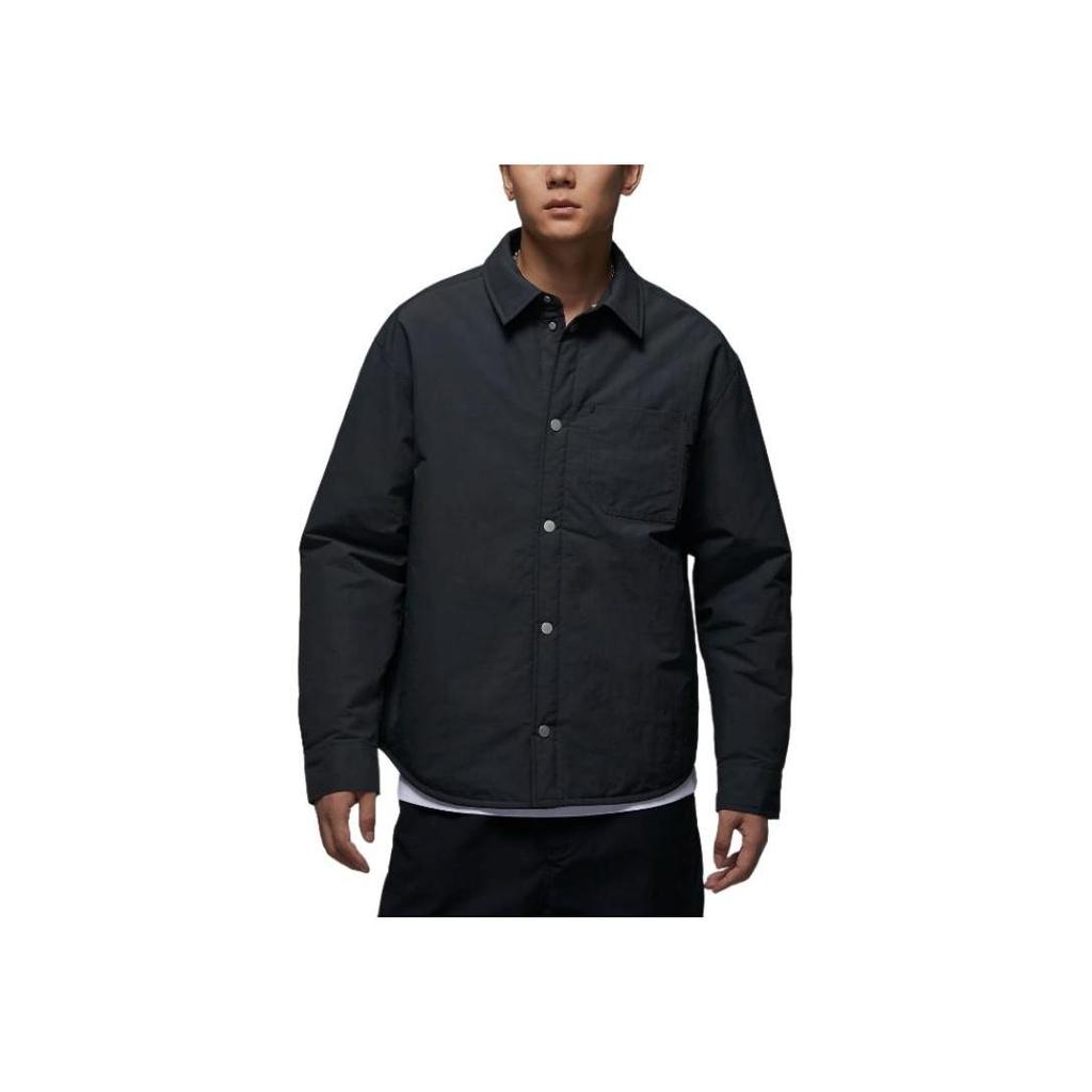 Jordan Air Men's Water-Repellent Button-Up Shirt Black FV7433-045
