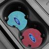 Abzeichen Auto Tassenuntersetzer Wasserdicht Rutschfest Auslaufsicher Untersetzer Für Ford Focus Mondeo Kuga Fiesta MK7 Escort Explorer Edge 2 4 MK2 MK4
