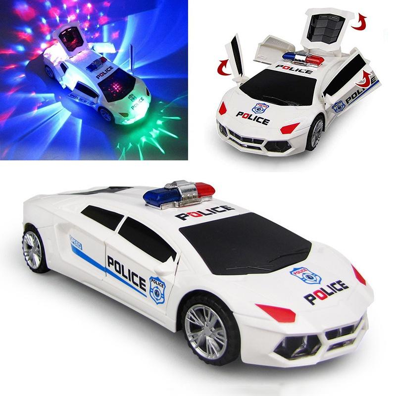 Stunning Police Car Led Light Music Rotating Toy For Kids Universal Driving Fun